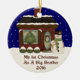 2016 mein 1. Weihnachten als großer Bruder Keramik Ornament