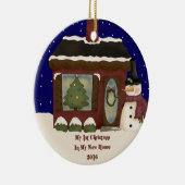 2016 mein neuer Zuhause-WeihnachtsSnowman Keramik Ornament (Rechts)