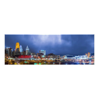 2016 Pano Shot Cincinnati Ohio Skyline - Print Fotodruck