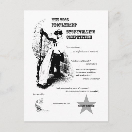 2016 PeopleHarp Storysag Wettbewerb Postkarte (Vorderseite)
