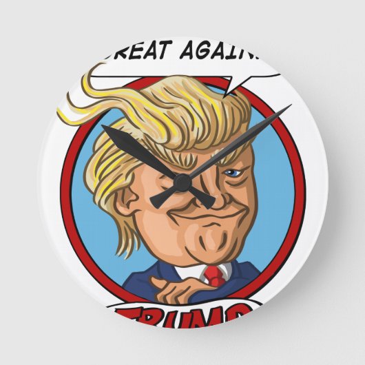 2016 Presidential Election Runde Wanduhr (Vorderseite)