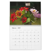 2016 Rückseiten-Plattform-Blumen-Kalender Kalender (Feb 2027)