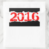 2016 (Seitenränder) Rechteckiger Aufkleber (Tasche)
