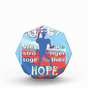 2016 USA Lovely Hillary Blue We are Stronger Toget Acryl Auszeichnung