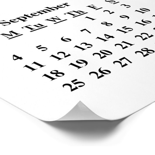 2016 Wall Calendar Schönes Musikpiano Poster (Ecke)