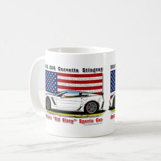 2016 Z06 Korvette Coupé-Kaffee-Tasse Kaffeetasse (Vorderseite Links)