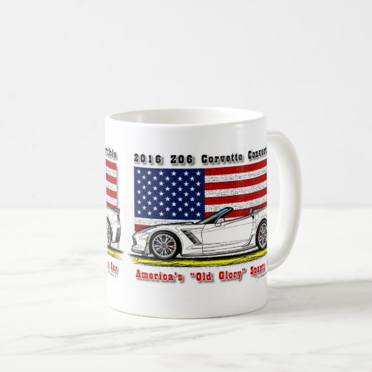 2016 Z06 Korvette konvertierbare Kaffee-Tasse Kaffeetasse (VorderseiteRechts)