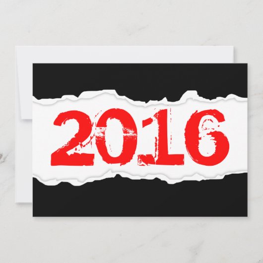 2016 (zerrissenes Papier) Einladung (Vorderseite)