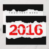 2016 (zerrissenes Papier) Einladung (Vorne/Hinten)