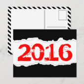 2016 (zerrissenes Papier) Postkarte (Vorne/Hinten)