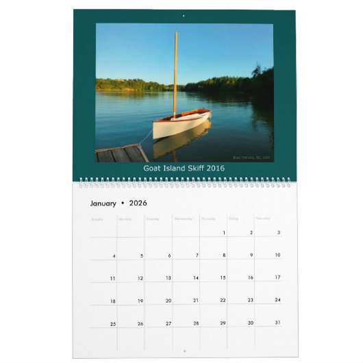 2016 Ziegen-Inselskiff-Kalender - 2017 Daten Kalender (Jan 2026)