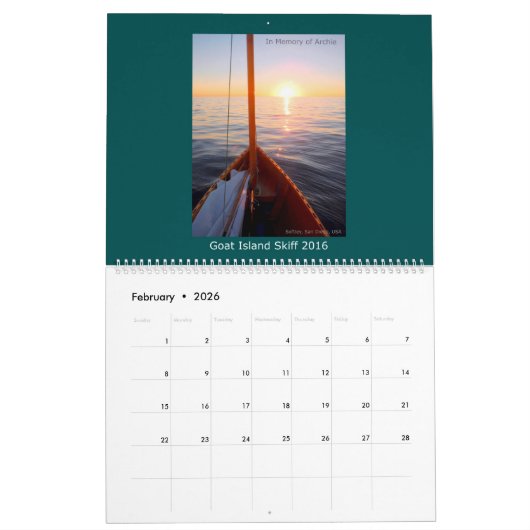 2016 Ziegen-Inselskiff-Kalender - 2017 Daten Kalender (Feb 2026)