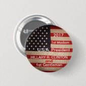 2017 1. gnädige Frau U.S.A. Präsident und 1. Herr Button (Vorne & Hinten)