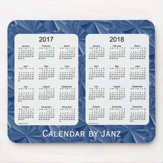 2017-2018 Blau-Diamant-Kalender durch Janz Mousepad (Vorne)