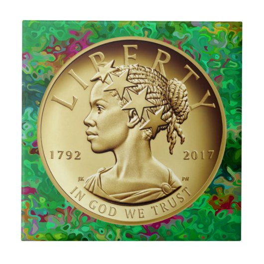  2017 American Liberty 225-jähriges Gold-Coin Fliese (Vorderseite)