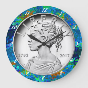 2017 American Liberty 225th Anniversary Silver  Große Wanduhr