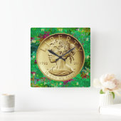  2017 American Liberty  Gold Coin  Quadratische Wanduhr (Zuhause)