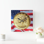 2017 American Liberty  Quadratische Wanduhr (Zuhause)