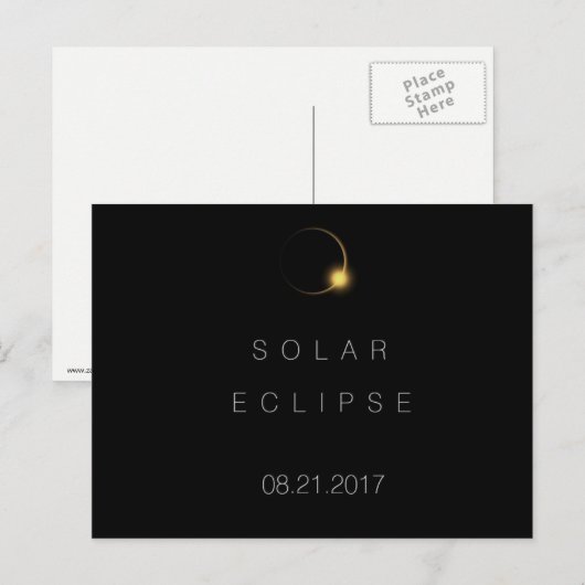 2017 American Total Solar Eclipse Postkarte (Vorne/Hinten)