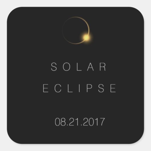 2017 American Total Solar Eclipse Quadratischer Aufkleber (Vorderseite)