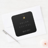 2017 American Total Solar Eclipse Quadratischer Aufkleber (Umschlag)