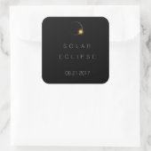 2017 American Total Solar Eclipse Quadratischer Aufkleber (Tasche)