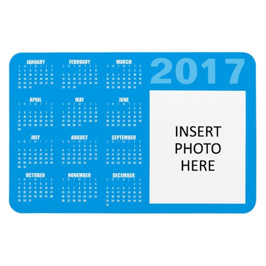 2017 Benutzerdefiniertes Foto/Logo-Kalender Magnet (Horizontal)