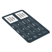 2017 Calendar Magnet Grayish Blue Steel - 2 Fotos (Rechte Seite)