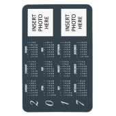 2017 Calendar Magnet Grayish Blue Steel - 2 Fotos (Vertikal)