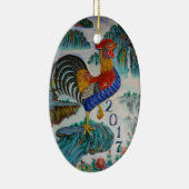 2017 Chinesisches Jahr der Rooster, Fakultatives F Keramikornament (Rechts)