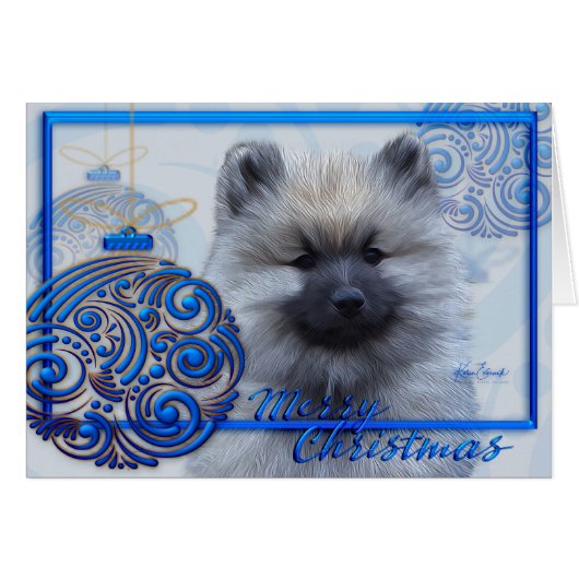 2017 Collector's Keeshond Weihnachtskarte (Vorderseite (Horizontal))