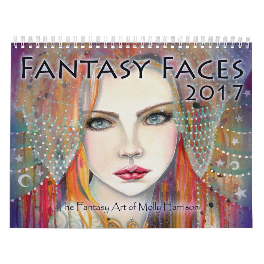 2017 Fantasy Faces Art Calendar Molly Harrison Kalender (Titelbild)