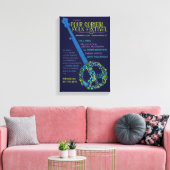 2017 Four Corners Folk Festival Poster Leinwanddruck (Insitu (Wohnzimmer))