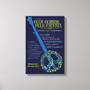 2017 Four Corners Folk Festival Poster Leinwanddruck