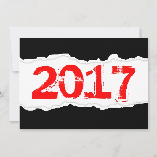 2017 (gerissenes Papier) Einladung (Vorderseite)