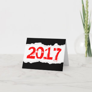 2017 (gerissenes Papier) Feiertagskarte