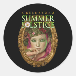 2017 Greensboro Summer Solstice Festival Souvenir Runder Aufkleber