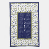 2017 Kalender-Blaubeerküchen-Tee-Tuch Geschirrtuch (Vertikal)