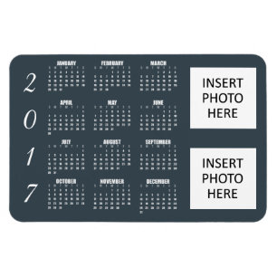 2017 Kalender Magnet Graublauer Stahl - 2 Fotos