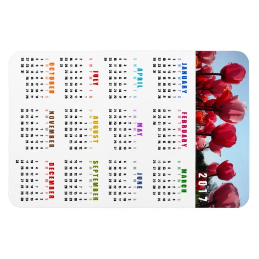 2017 Kalender Magnet - Pfirsichgarten (Horizontal)