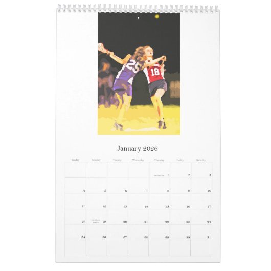 2017 Mädchenlacrosse-Kalender Kalender (Jan 2026)
