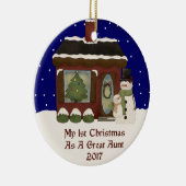 2017 mein 1. Weihnachten als Großtante Keramik Ornament (Rechts)