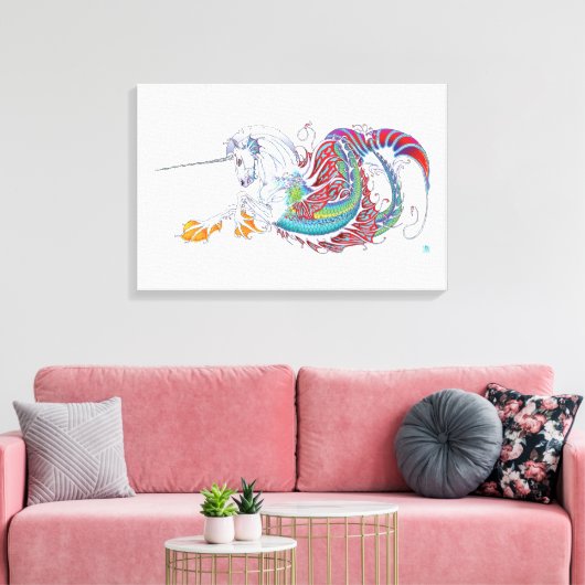 2017 Mink Nest Hippicorn Canvas Print Leinwanddruck (Insitu (Wohnzimmer))