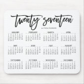 2017 moderne Typografie des Kalender-| Mousepad (Vorne)
