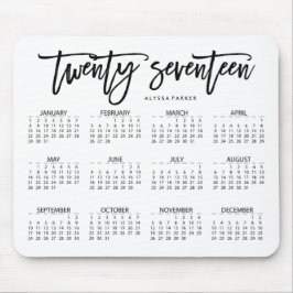 2017 moderne Typografie des Kalender-| Mousepad