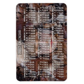 2017 Monatlicher Kalender weiß | Foto hinzufügen Magnet (Vertikal)