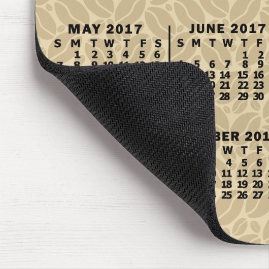 2017 Monatskalender Kaffeebohnen nach Maß Mousepad (Ecke)