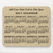 2017 Monatskalender Kaffeebohnen nach Maß Mousepad (Vorne)