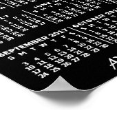 2017 Monatskalender Schwarz Custom 3 Fotos Poster (Ecke)