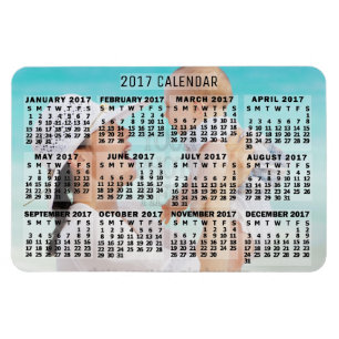 2017 Monatskalender Schwarz   Foto hinzufügen Magnet